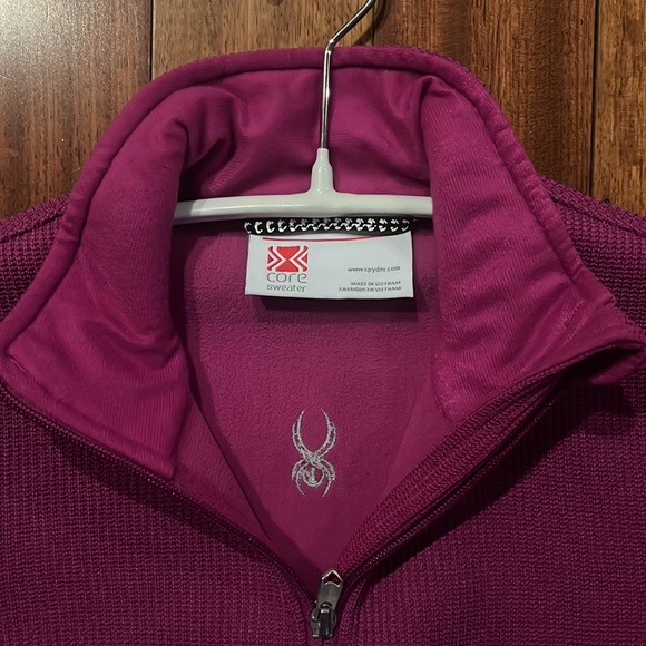 LIKE NEW! Worn once! Spyder zip up sweater 💖 - Picture 2 of 11